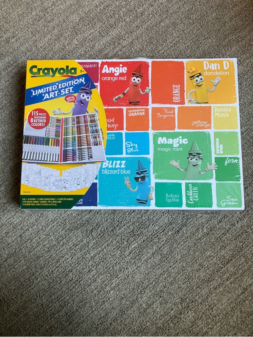 Crayola Limited Edition Art Set - Red, Orange, Yellow, Blue, Green, Purple